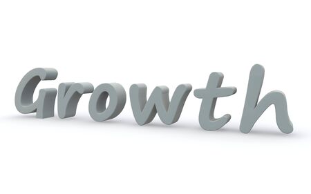 Growth word concept. 3D illustrationの写真素材