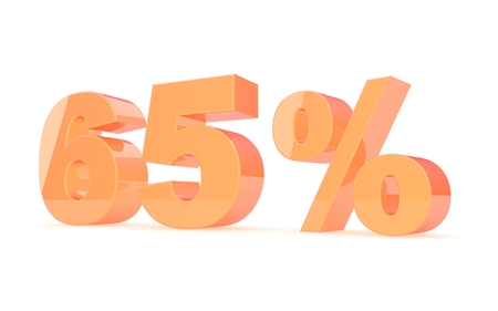 Discount percent off. 3D illustration.の写真素材