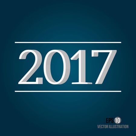 2017 New Year. Vector illustration.のイラスト素材