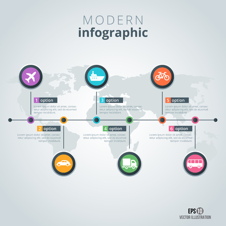 Modern infographics design template.のイラスト素材