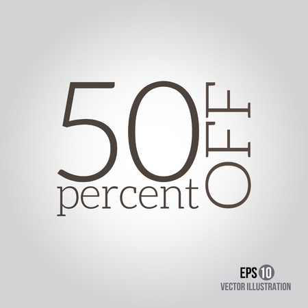50% sale. Price off icon with 50 percent discount.のイラスト素材