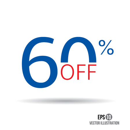 60 sale. Price off icon with 60 percent discount.のイラスト素材