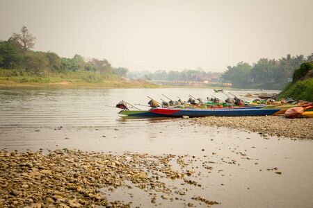 Boat on the riverのeditorial素材