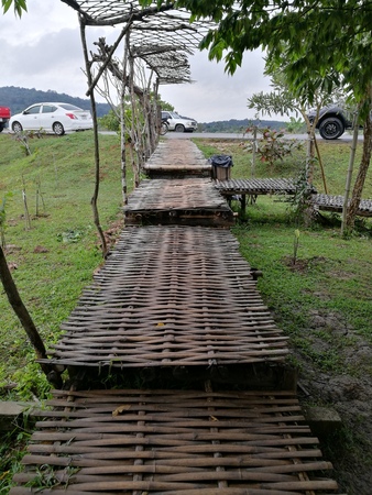 Bamboo walkwayのeditorial素材