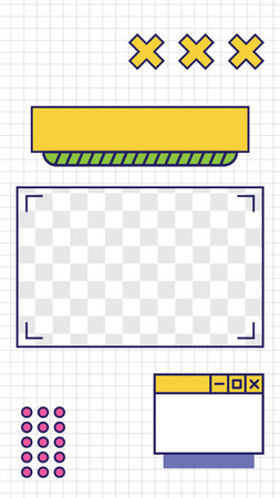 Frame template. Vector illustration in doodle style, on a white backgroundのイラスト素材
