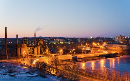 Dam, the bridge through the river Tagil and factory - a museum based by Demidov in 18 century, a...