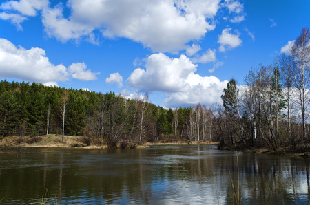 Spring high water on the river Neiva. Russiaの写真素材 [40027897468]｜毎月1点無料 ...