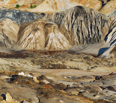 Background - Unusual, unrealistic view of the earth's surface,  incurred as a result of human activityの写真素材