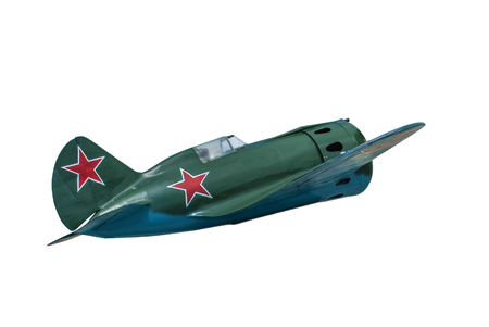 Soviet fighter aircraft I-16. isolated on white backgroundのeditorial素材
