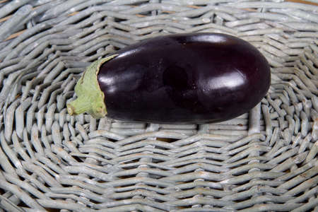 Rustic Organic Aubergine  eggplant の写真素材