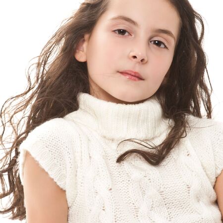 teen girl on whiteの写真素材