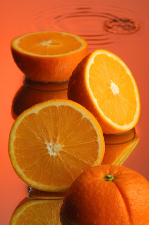 Orange and water