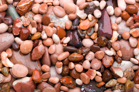 Background made of pink pebbles.