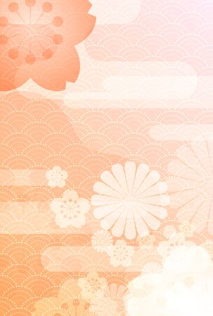 Japanese pattern backgroundのイラスト素材