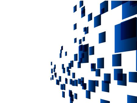 blue perspective squaresのイラスト素材