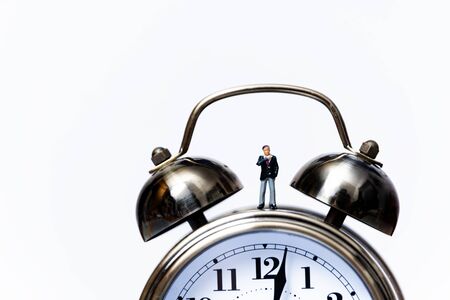 Businessman on the watchの写真素材