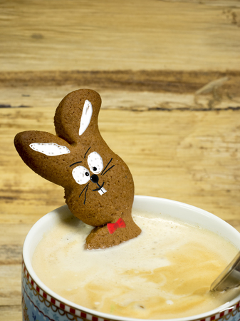 Easter Bunny in coffee cup