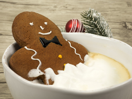 gingerbread man in the bathtubの写真素材