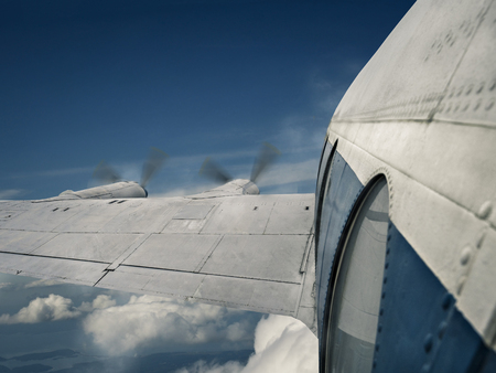 Air travel with old propeller aircraft