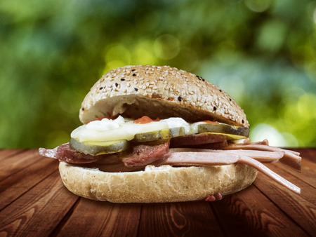 Kumru is the latest hit from Turkey. He is also soon to replace the kebab and he is also quite popular in Berlin. Kumru consists of meat noodles and a certain type of bread with chickpeas.の写真素材