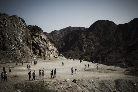 people on the desertのeditorial素材