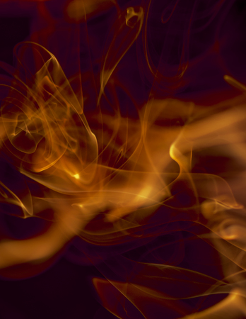 Thick, scenic clouds of smoke. From incense, or cigarettes, or cigars. Indoors. In the rays of sunshine on a dark background. Psychedelic mood. Close up. Colorful abstract background.の写真素材