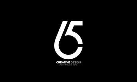 6 5 Modern number logo branding designのイラスト素材