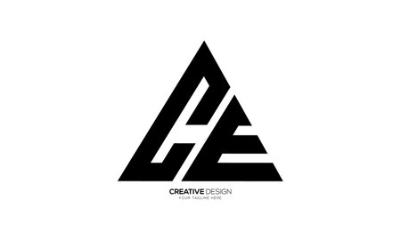 Letter Ce or Ec triangle shape with initial modern abstract monogram logo concept. C logo. E logoのイラスト素材