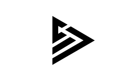 Letter Cm triangle with play app shape modern abstract unique monogram logoのイラスト素材