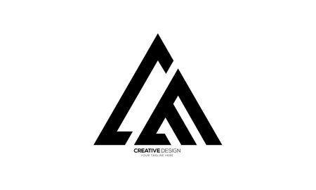Letter Ca triangle shape creative typography alphabet monogram logoのイラスト素材