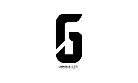 Letter Gj simple shape creative abstract monogram logo conceptのイラスト素材