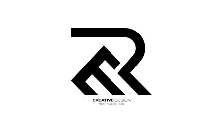 Letter Mr or Rm creative unique shapes alphabet modern typography monogram logoのイラスト素材