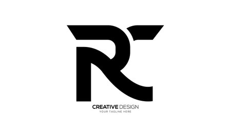 Letter Rc or Cr initial creative unique abstract monogram logo design conceptのイラスト素材