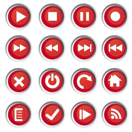 Web icons, buttonsのイラスト素材