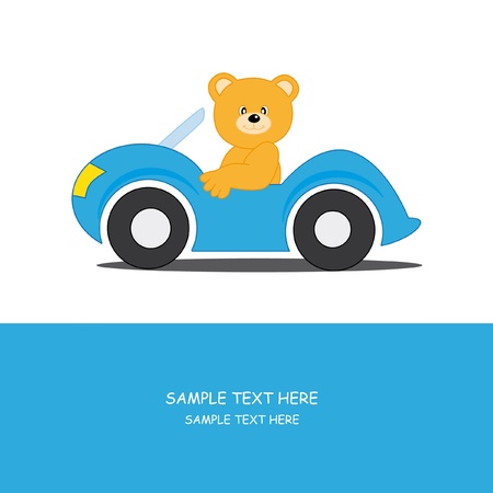 bear driving a carのイラスト素材