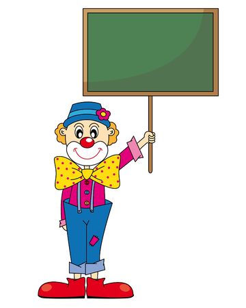 Funny clown. Vector art-illustration on a white background. のイラスト素材