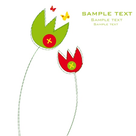 Flowers card. Greeting cardのイラスト素材