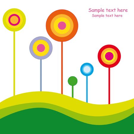 Flowers card. Greeting cardのイラスト素材