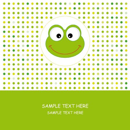 Frog. Greeting card のイラスト素材