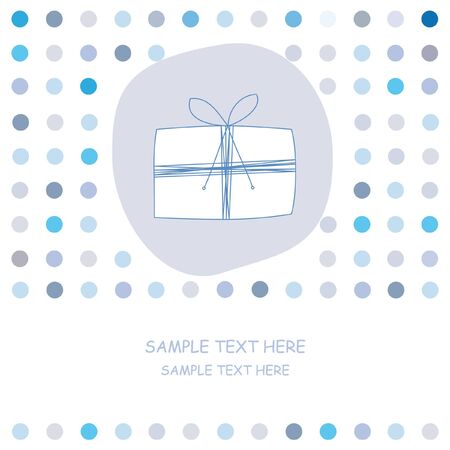 Greeting card. Blue のイラスト素材