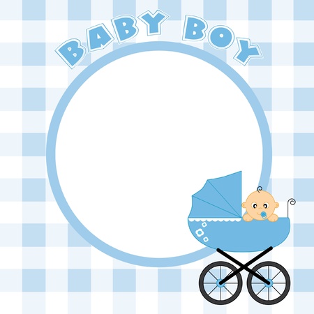 Baby boy frame for text or photoのイラスト素材
