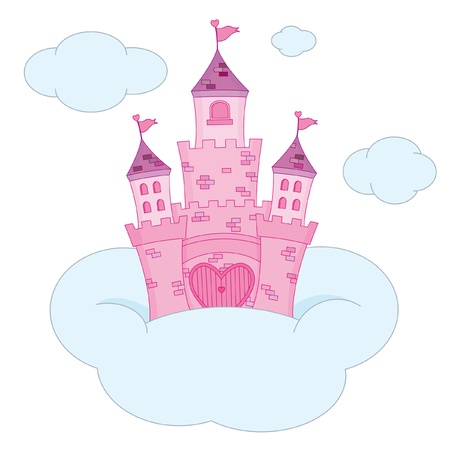Pink Princess Castleのイラスト素材