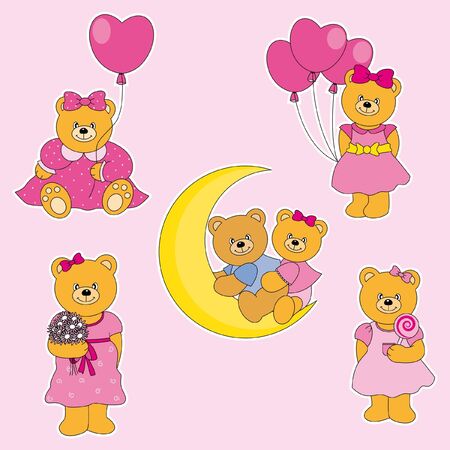 Bears Sticker Funのイラスト素材