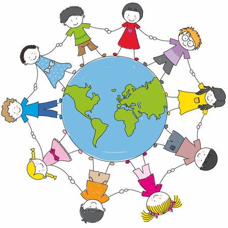 children around the world united のイラスト素材