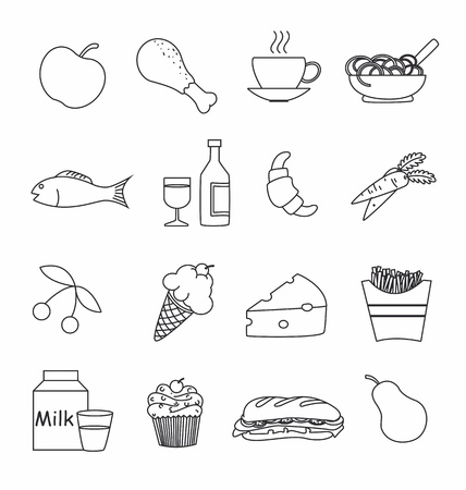 Food icon set のイラスト素材