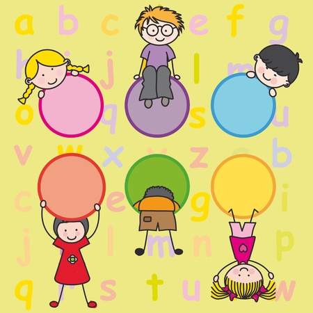 children playingのイラスト素材