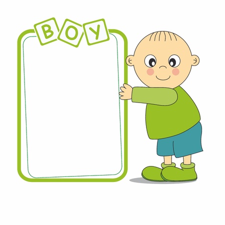 framework baby boy のイラスト素材