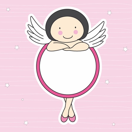 frame fairy. Space for text or photo のイラスト素材