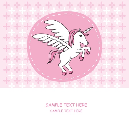unicorn card のイラスト素材
