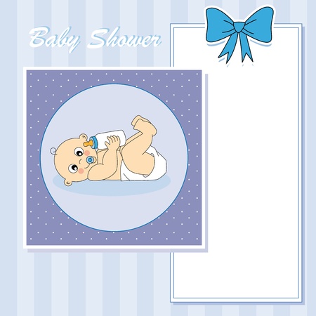 Baby boy arrival announcement card  のイラスト素材